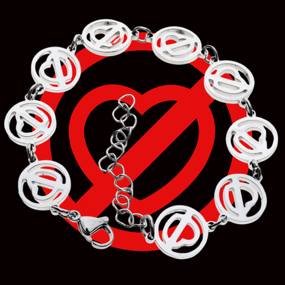 NO TE ENAMORES BRACELET (14K WHITE GOLD LIFETIME WARRANTY)